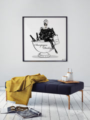 Champagne Darling - Illustration - Limited Edition Print - Tiffany La Belle