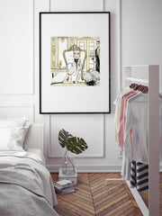 Champagne Dining - Illustration - Limited Edition Print - Tiffany La Belle