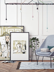 Champagne Dining - Illustration - Limited Edition Print - Tiffany La Belle
