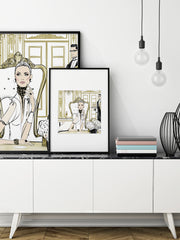 Champagne Dining - Illustration - Limited Edition Print - Tiffany La Belle