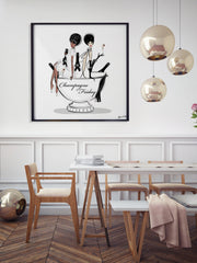 Champagne Friday - Illustration - Limited Edition Print - Tiffany La Belle