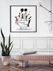 Champagne Friday - Illustration - Limited Edition Print - Tiffany La Belle