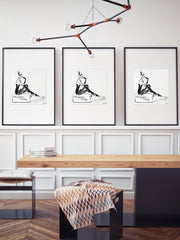 Champagne Friday with Strawberries - Illustration - Limited Edition Print - Tiffany La Belle