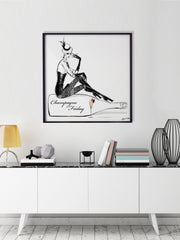 Champagne Friday with Strawberries - Illustration - Limited Edition Print - Tiffany La Belle