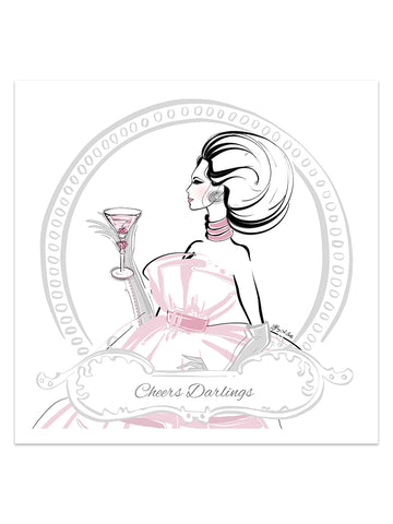 Cheers Darlings - Illustration - Limited Edition Print - Tiffany La Belle