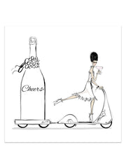 Cheers on Wheels - Illustration - Limited Edition Print - Tiffany La Belle