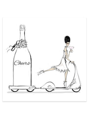 Cheers on Wheels - Illustration - Limited Edition Print - Tiffany La Belle
