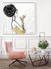 Cocktail Hour - Illustration - Canvas Gallery Print - Unframed or Framed - Tiffany La Belle