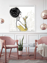 Cocktail Hour - Illustration - Canvas Gallery Print - Unframed or Framed - Tiffany La Belle