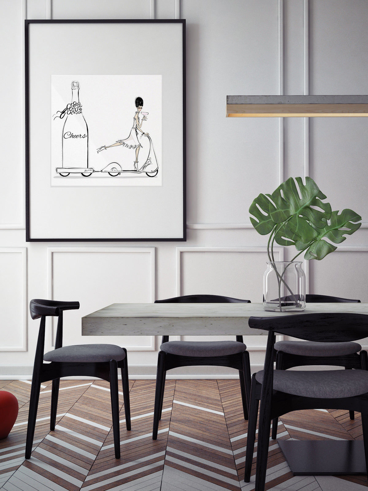 Cheers on Wheels - Illustration - Limited Edition Print - Tiffany La Belle