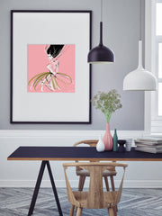 Pink and Pearls - Illustration - Limited Edition Print - Tiffany La Belle