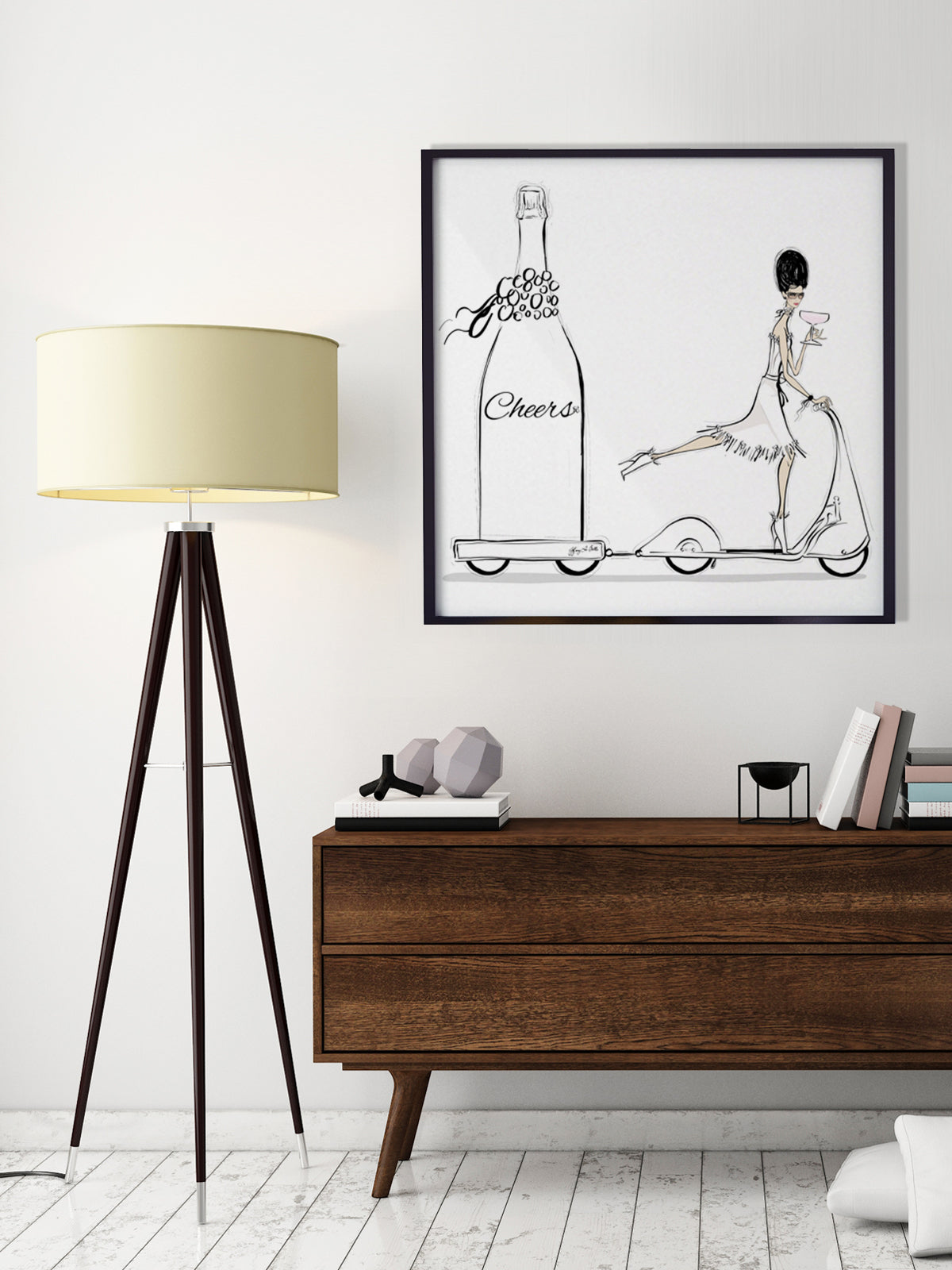 Cheers on Wheels - Illustration - Limited Edition Print - Tiffany La Belle