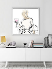 Dior Cocktails - Illustration - Canvas Gallery Print - Unframed or Framed - Tiffany La Belle