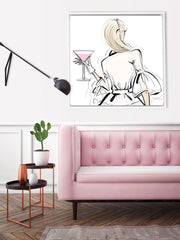 Dior Cocktails - Illustration - Canvas Gallery Print - Unframed or Framed - Tiffany La Belle