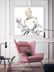 Dior Cocktails - Illustration - Canvas Gallery Print - Unframed or Framed - Tiffany La Belle