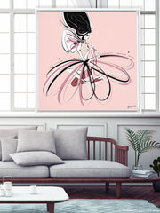 For the Love of Pearls in Pink - Illustration - Canvas Gallery Print - Unframed or Framed - Tiffany La Belle