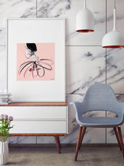 For the Love of Pearls in Pink - Illustration - Limited Edition Print - Tiffany La Belle