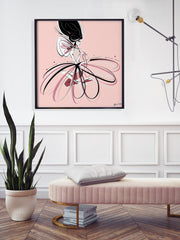 For the Love of Pearls in Pink - Illustration - Limited Edition Print - Tiffany La Belle