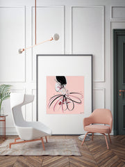 For the Love of Pearls in Pink - Illustration - Limited Edition Print - Tiffany La Belle