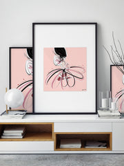 For the Love of Pearls in Pink - Illustration - Limited Edition Print - Tiffany La Belle
