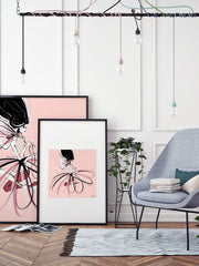 For the Love of Pearls in Pink - Illustration - Limited Edition Print - Tiffany La Belle