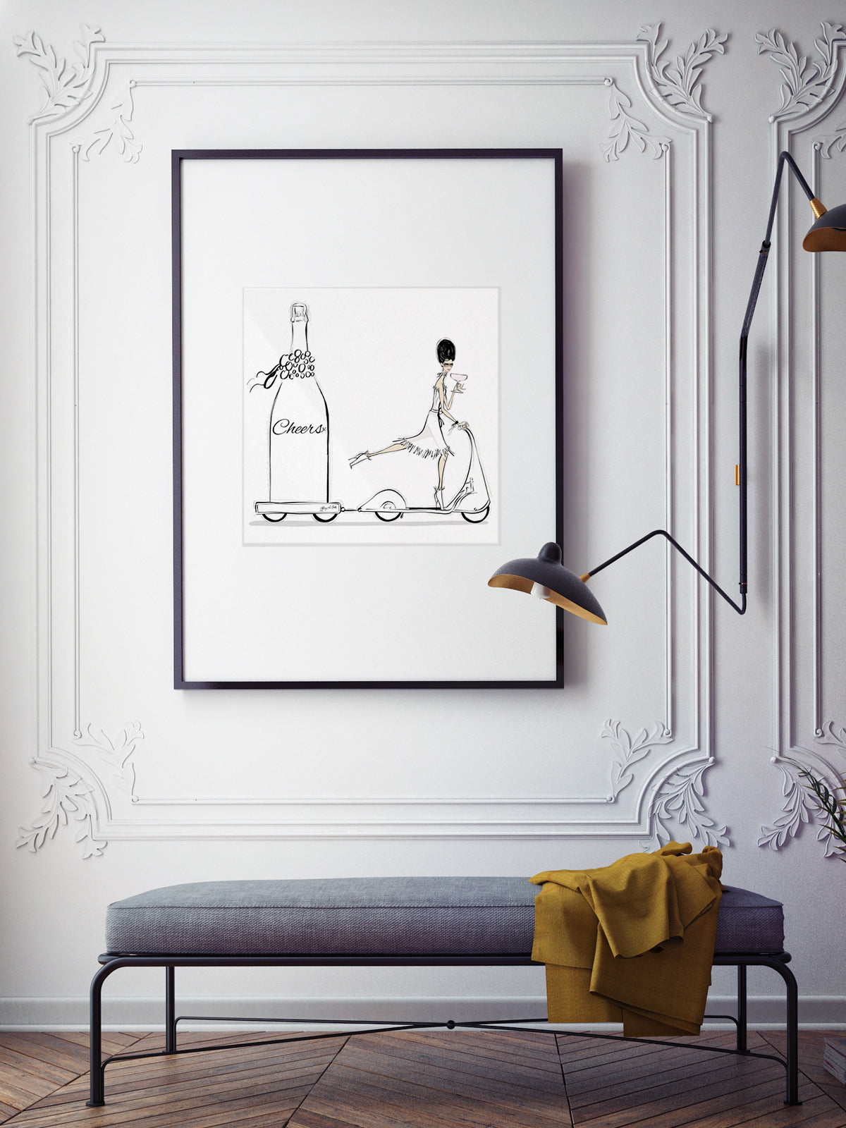Cheers on Wheels - Illustration - Limited Edition Print - Tiffany La Belle