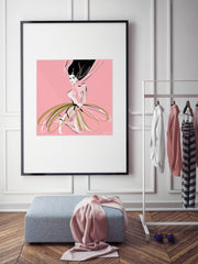 Pink and Pearls - Illustration - Limited Edition Print - Tiffany La Belle