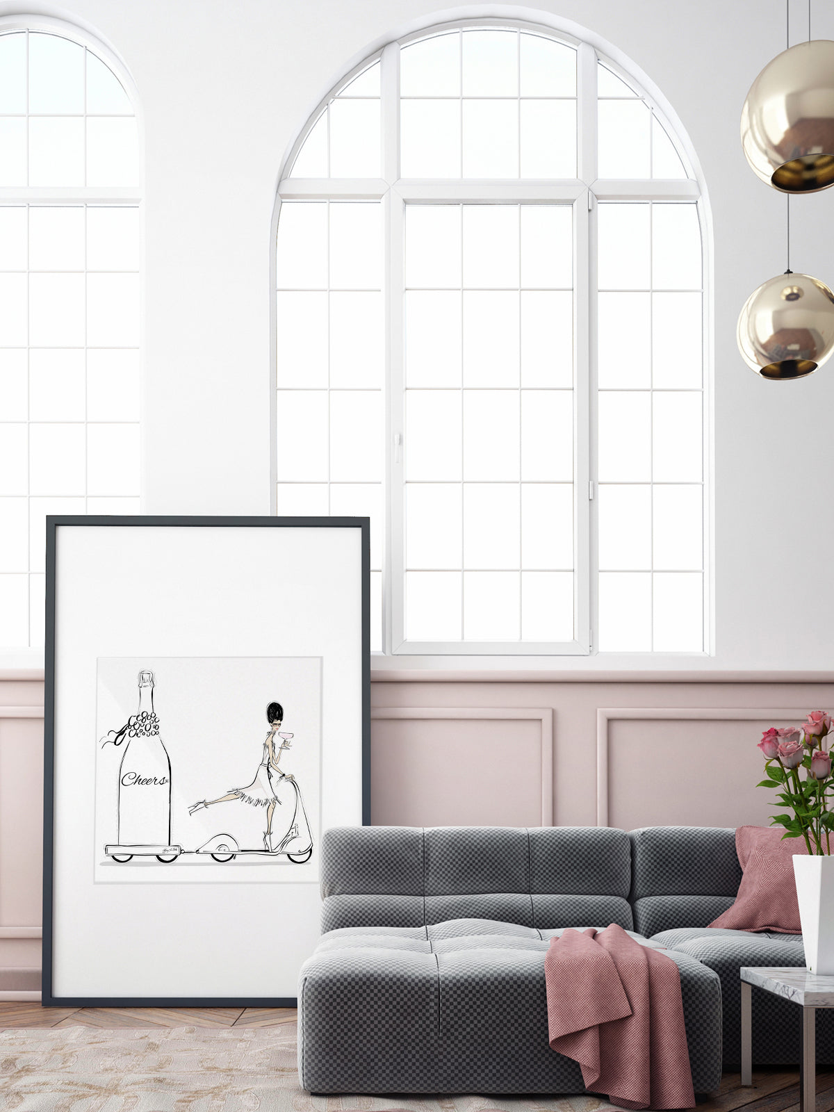 Cheers on Wheels - Illustration - Limited Edition Print - Tiffany La Belle