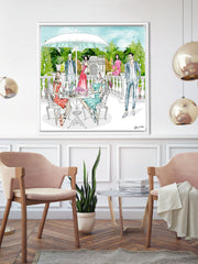 Garden Party - Illustration - Canvas Gallery Print - Unframed or Framed - Tiffany La Belle