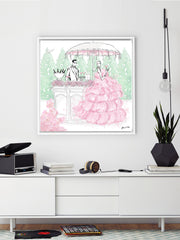 Giambattista Valli Cocktail Couture - Illustration - Canvas Gallery Print - Unframed or Framed - Tiffany La Belle