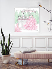 Giambattista Valli Cocktail Couture - Illustration - Canvas Gallery Print - Unframed or Framed - Tiffany La Belle