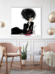 Martini Moments - Illustration - Canvas Gallery Print - Unframed or Framed - Tiffany La Belle