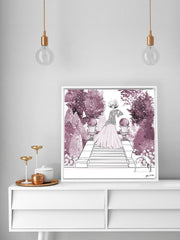 Parisienne Mulberry Garden - Illustration - Canvas Gallery Print - Unframed or Framed - Tiffany La Belle
