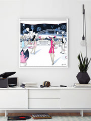 NYE, Sydney, Australia - Illustration - Canvas Gallery Print - Unframed or Framed - Tiffany La Belle