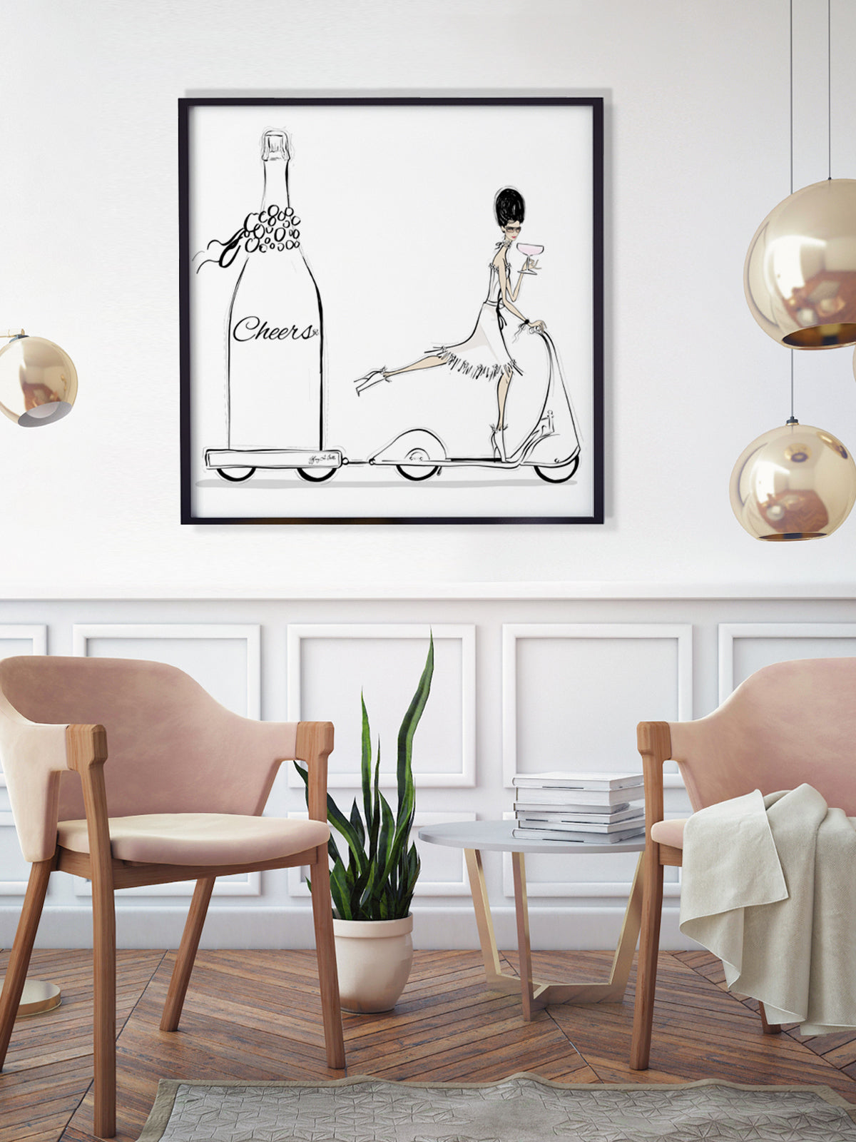 Cheers on Wheels - Illustration - Limited Edition Print - Tiffany La Belle