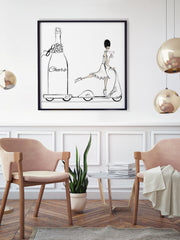 Cheers on Wheels - Illustration - Limited Edition Print - Tiffany La Belle