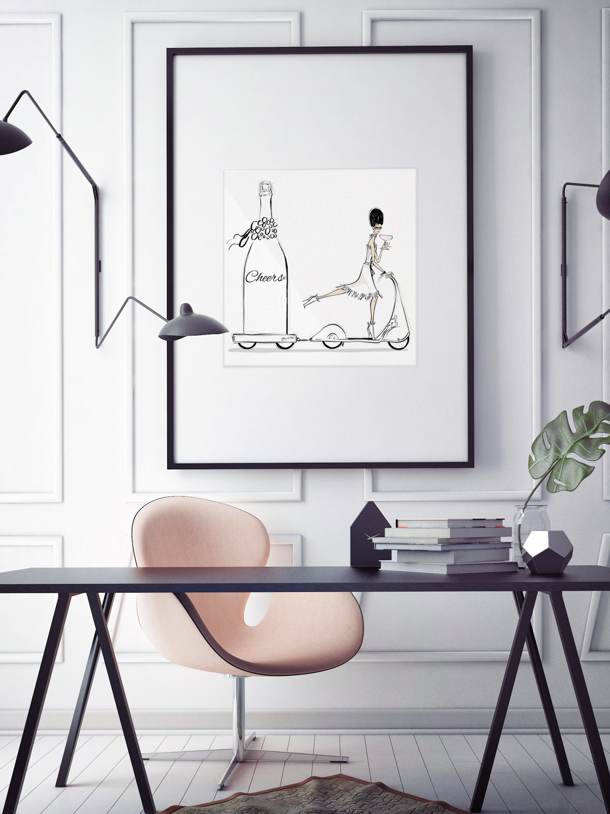 Cheers on Wheels - Illustration - Limited Edition Print - Tiffany La Belle