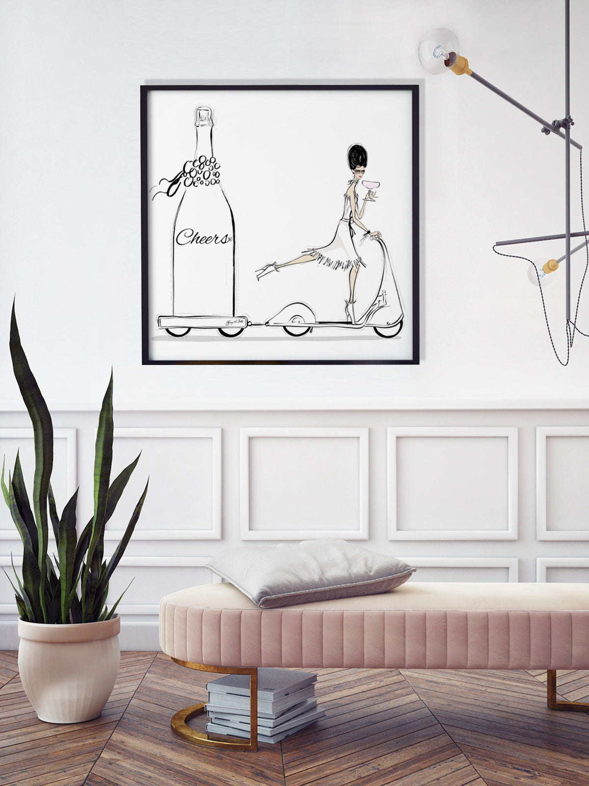 Cheers on Wheels - Illustration - Limited Edition Print - Tiffany La Belle