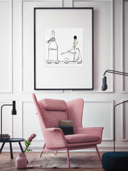 Cheers on Wheels - Illustration - Limited Edition Print - Tiffany La Belle