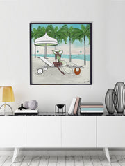 Palm Tree Beach - Illustration - Limited Edition Print - Tiffany La Belle