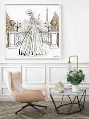 Paris Fashion Week Haute Couture - Illustration - Canvas Gallery Print - Unframed or Framed - Tiffany La Belle