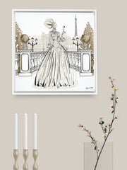 Paris Fashion Week Haute Couture - Illustration - Canvas Gallery Print - Unframed or Framed - Tiffany La Belle