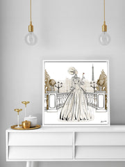 Paris Fashion Week Haute Couture - Illustration - Canvas Gallery Print - Unframed or Framed - Tiffany La Belle