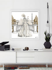 Paris Fashion Week Haute Couture - Illustration - Canvas Gallery Print - Unframed or Framed - Tiffany La Belle