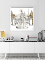 Paris Fashion Week Haute Couture - Illustration - Canvas Gallery Print - Unframed or Framed - Tiffany La Belle
