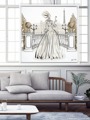 Paris Fashion Week Haute Couture - Illustration - Canvas Gallery Print - Unframed or Framed - Tiffany La Belle