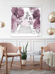 Parisienne Mulberry Garden - Illustration - Canvas Gallery Print - Unframed or Framed - Tiffany La Belle
