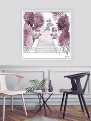 Parisienne Mulberry Garden - Illustration - Canvas Gallery Print - Unframed or Framed - Tiffany La Belle