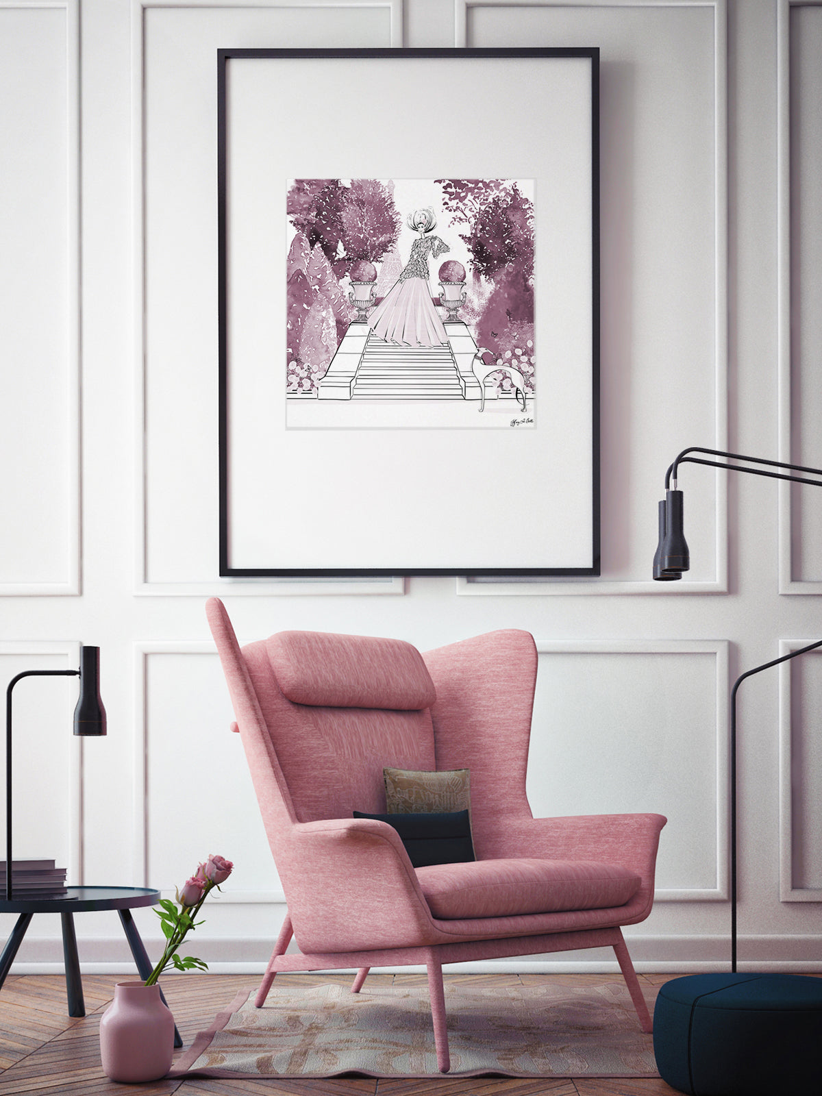 Parisienne Mulberry Garden - Illustration - Limited Edition Print - Tiffany La Belle