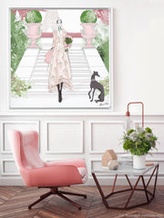 Parisienne Floral - Illustration - Canvas Gallery Print - Unframed or Framed - Tiffany La Belle